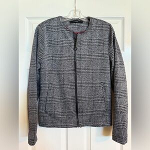 Zara Black and Gray Lined Blazer with side Pockets Size Small